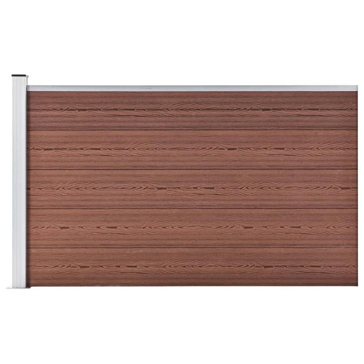 Modulaire Schutting bruin 175cm | OP = OP | Hout-kunststof, Tuin en Terras, Schuttingen, 1 tot 2 meter, Minder dan 3 meter, Nieuw