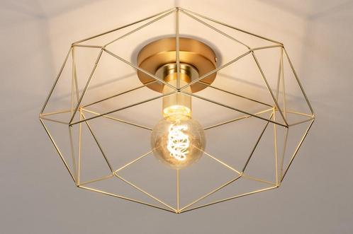 Rietveld Plafondlampen - Goud - Metaal, Huis en Inrichting, Lampen | Plafondlampen, Verzenden