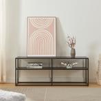 TV meubel Solund staal 120x30x46 cm zwart [en.casa], Huis en Inrichting, Kasten | Televisiemeubels, Verzenden, Nieuw
