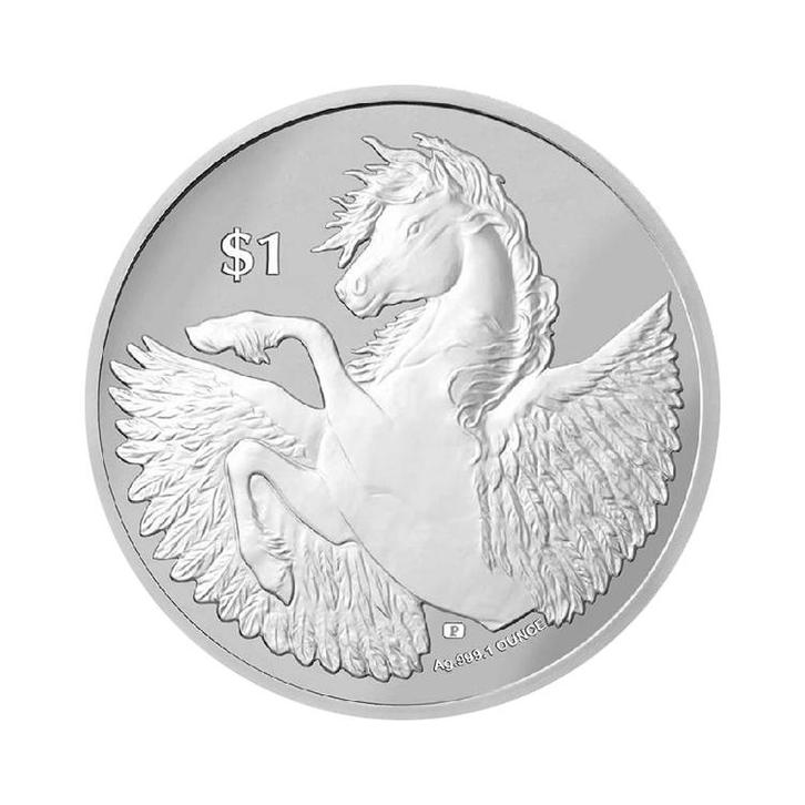 Zilveren munt Pegasus 2023 1 troy ounce, Postzegels en Munten, Edelmetalen en Baren, Verzenden