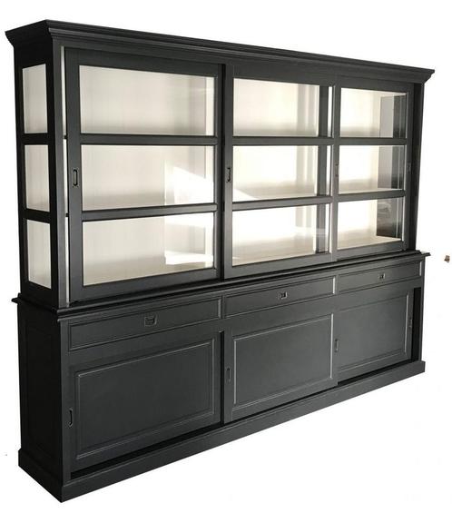 Buffetkast antraciet Sneek 300cm soft close, Huis en Inrichting, Kasten | Buffetkasten, Ophalen of Verzenden