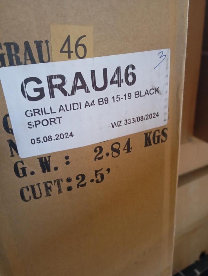 Audi A4 B9 Grill Zwart RS | Tweedekansje | OP=OP, Auto-onderdelen, Carrosserie en Plaatwerk, Erkend duurzaam, Voor, Bumper, Nieuw