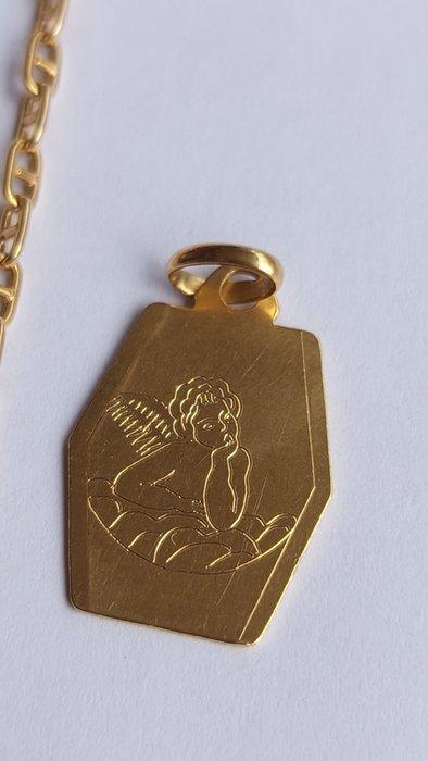 2-delige sieradenset - 18 karaat Geel goud, Sieraden, Tassen en Uiterlijk, Antieke sieraden