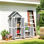 TRUUSK 2-in-1 Tuinkast van Hout - Gereedschapsschuur met Afs, Verzenden, Nieuw