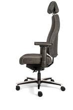 Bureaustoel lange mensen, 24 uurs bureaustoelen, hoofdsteun, Verzenden, Nieuw, Grijs, Bureaustoel