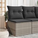 vidaXL Tuinbank zonder armleuning met kussens poly rattan, Verzenden, Nieuw, Rotan