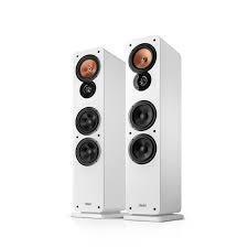 Teufel Ultima 40 - twee krachtige witte zuilen, Audio, Tv en Foto, Luidsprekers, Front, Rear of Stereo speakers, Zo goed als nieuw