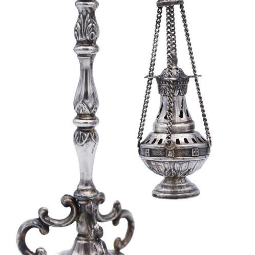Wierookvat - Botafumeiro - .925 zilver, Antiek en Kunst, Antiek | Goud en Zilver