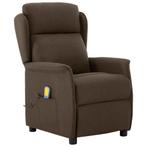 vidaXL Massagestoel Bruin 67.5 x 93.5 x 101.5 cm Stof en, Sport en Fitness, Verzenden, Nieuw