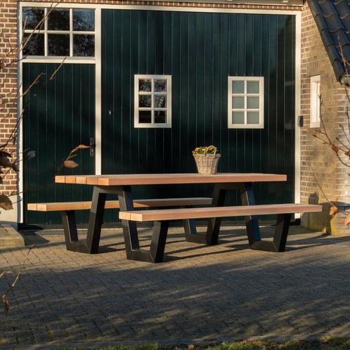 Tuilana - Picknicktafel - Buitentafel - W-poot - Robuust, Tuin en Terras, Picknicktafels, Rechthoekig, Nieuw, Hout, Ophalen of Verzenden