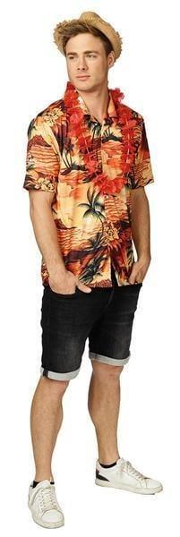 Tropische Hawaii shirt orange, Kleding | Heren, Carnavalskleding en Feestkleding, Nieuw, Ophalen of Verzenden