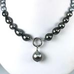 Halsketting Zilver Parel - Parel - Tahiti graduate Ø7-14,5MM, Nieuw