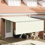 vidaXL Inklapbaar Zonnescherm Beige 400 × 300 cm Polyester, Tuin en Terras, Zonneschermen, Verzenden, Nieuw