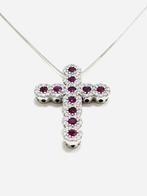 Ketting met hanger - 18 karaat Witgoud - 2.40ct. tw. Diamant, Sieraden, Tassen en Uiterlijk, Antieke sieraden