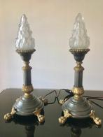 Pair of bronze table lamps Torch - Tafellamp (2) - Dadpel, Nieuw