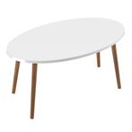 [en.casa] Salontafel Sindal 41x90x50 cm wit en houtkleurig, Huis en Inrichting, Tafels | Salontafels, Verzenden, Nieuw