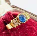 Ring - 18 karaat Geel goud Saffier - Diamant, Nieuw
