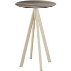 Statafel | INFINITY | HPL/RVS | Houtlook Blad | Zandkleurig, Verzenden, Nieuw in verpakking