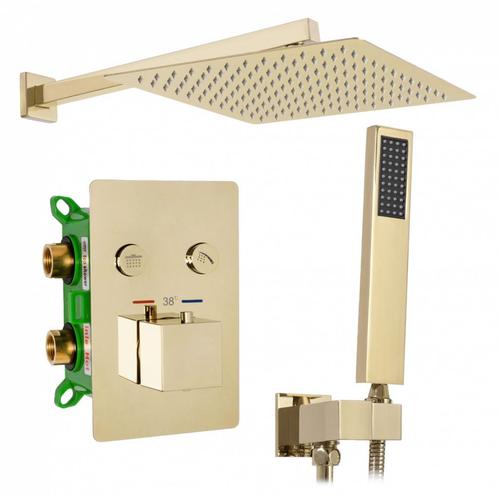 REA Thermostatische inbouw regendouche - 30 cm - glans go..., Doe-het-zelf en Verbouw, Sanitair, Nieuw, Ophalen of Verzenden