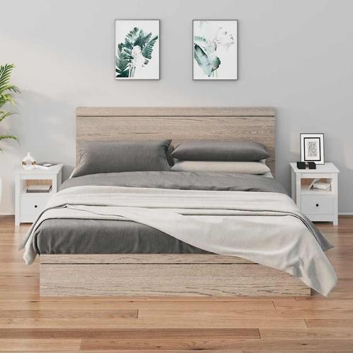 vidaXL Nachtkastjes 2 st 40x35x49 cm massief grenenhout wit, Huis en Inrichting, Slaapkamer | Nachtkastjes, Nieuw, Minder dan 45 cm
