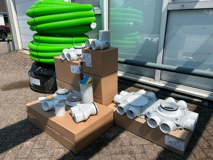 WTW 90mm Startpakket ( Ubbink Heatpex Hybalans Zehnder ), Doe-het-zelf en Verbouw, Ventilatie en Afzuiging, Ventilator en Afzuiger