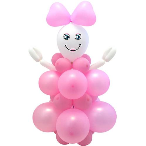 Knutselset Ballonfiguur Geboorte Meisje, Hobby en Vrije tijd, Feestartikelen, Nieuw, Ophalen of Verzenden
