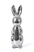 Discobal Haas 38 cm Spiegeltjes Zilver Paashaas Beeld Disco, Ophalen of Verzenden, Nieuw, Feestartikel, Carnaval