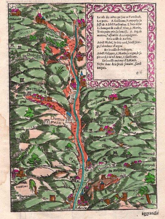 Frankrijk - Elzas; Sebastian Munster, 1556 - Namen der, Boeken, Atlassen en Landkaarten