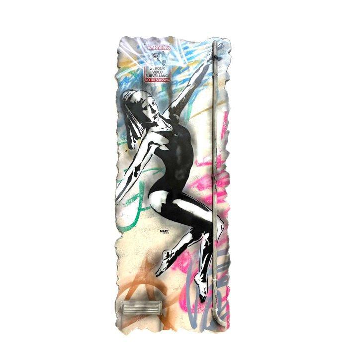 Mart Signed (XX) - Pole dance in the street (Meisje met de, Antiek en Kunst, Kunst | Schilderijen | Modern