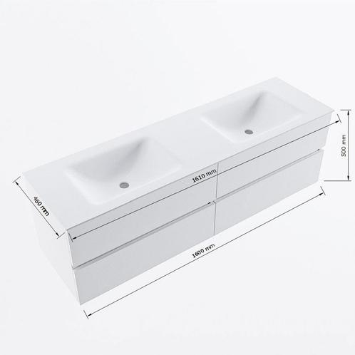 MONDIAZ VICA 160cm badmeubel onderkast Washed Oak 4 lades., Doe-het-zelf en Verbouw, Sanitair, Ophalen of Verzenden