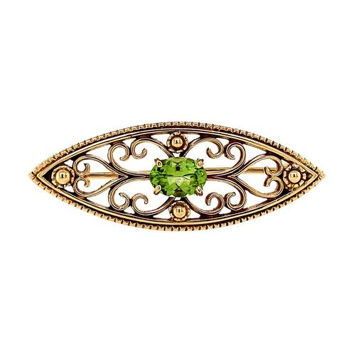 Broche met peridoot 9 krt, Sieraden, Tassen en Uiterlijk, Broches, Nieuw, Ophalen of Verzenden