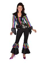 Disco Queen Regenboog  Pak Premium, Kleding | Dames, Carnavalskleding en Feestkleding, Ophalen of Verzenden, Nieuw