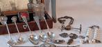 Lepel (18) - Groot kavel zilver, Biedermeier Lepeldoos,