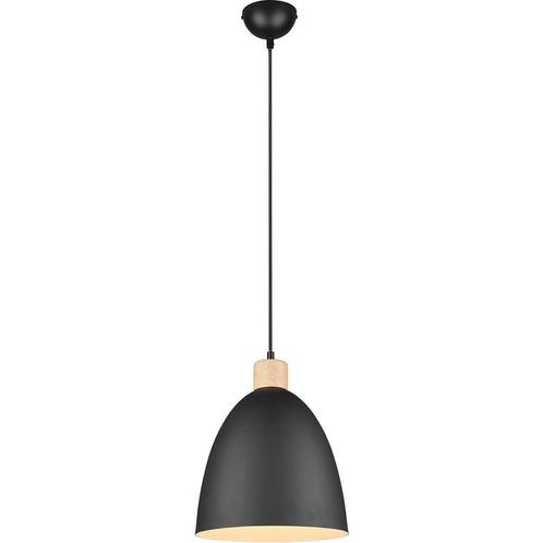 LED Hanglamp - Trion Jaguar - E27 Fitting - Rond - Mat Zwart, Huis en Inrichting, Lampen | Hanglampen, Nieuw, Metaal, Ophalen of Verzenden