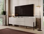 Meubella TV-Meubel beige 204 cm 2 deuren 2 lades, Huis en Inrichting, Kasten | Televisiemeubels, Overige materialen, Verzenden