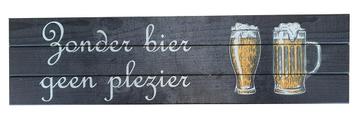 Zonder bier geen plezier pubbord