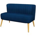 TRUUSK Loveseat Hemelsblauw - Linnenlook - Houten Poten - To, Verzenden, Nieuw