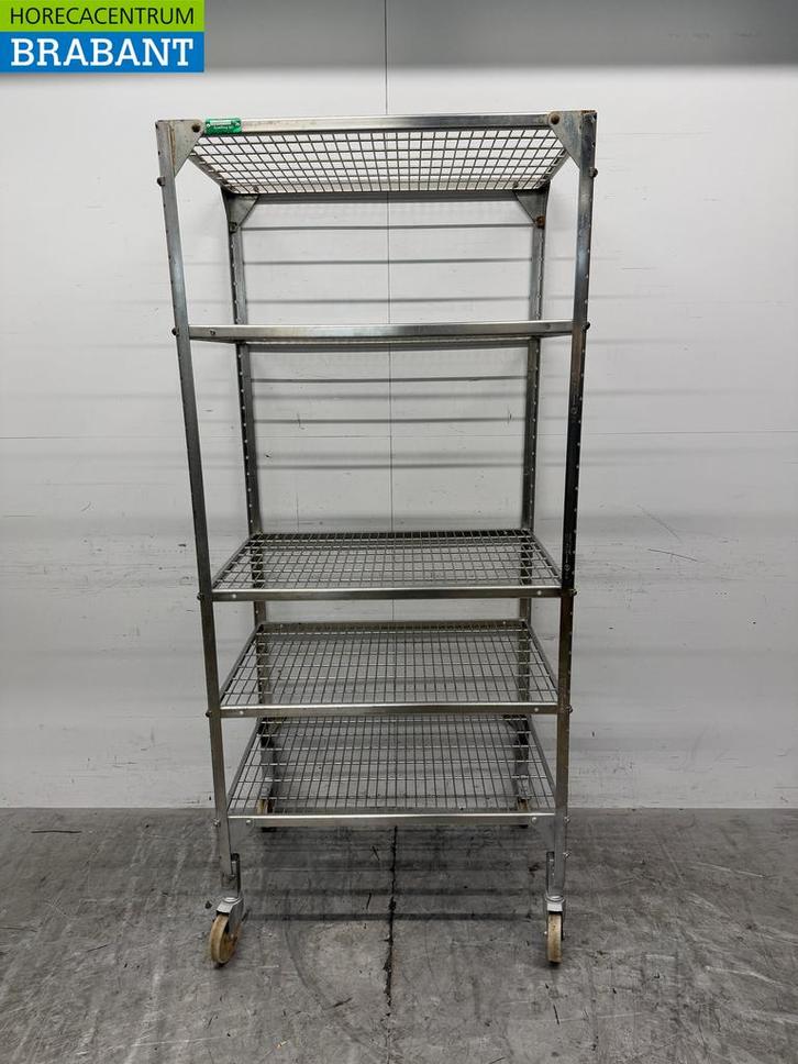 RVS Verrijdbaar Stelling 91 x 62 x 202 cm Horeca, Zakelijke goederen, Horeca | Keukenapparatuur, Gebruikt, Ophalen of Verzenden