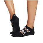 ToeSox Yoga No-Show Grip Socks teensokken  Zwart/Lichtbruin, Verzenden, Nieuw, Kleding