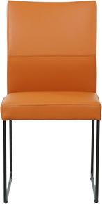 Set van 4 cognac kleur leren eetkamerstoelen Els, Huis en Inrichting, Overige kleuren, Nieuw, Leer, Ophalen of Verzenden