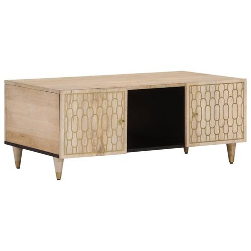 vidaXL Salontafel 100x54x40 cm massief mangohout, Huis en Inrichting, Tafels | Salontafels, 100 tot 150 cm, Nieuw, Overige houtsoorten