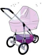 Babsana Luxe Wit Klamboe Voor Kinderwagen TB-1015, Verzenden, Nieuw