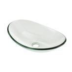 Wastafel wasbak waskom glas 47x30,5x13 cm transparant, Doe-het-zelf en Verbouw, Sanitair, Verzenden, Nieuw