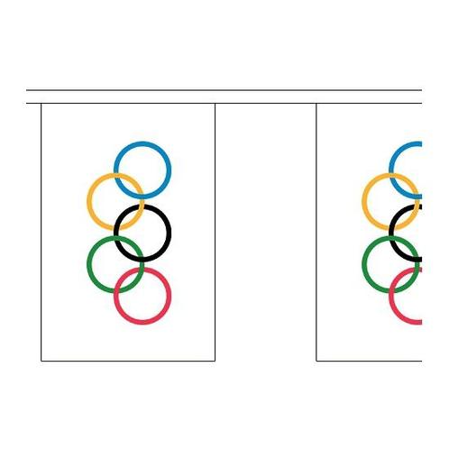 Olympische spelen vlaggenlijn - Vlaggenlijnen, Hobby en Vrije tijd, Feestartikelen, Ophalen of Verzenden