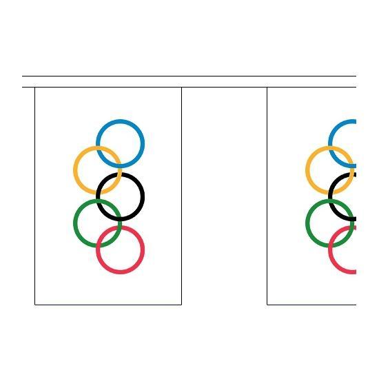 Olympische spelen vlaggenlijn - Vlaggenlijnen, Hobby en Vrije tijd, Feestartikelen, Ophalen of Verzenden