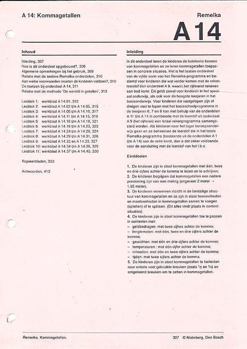 Remelka A14 (kommagetallen) in Guldens (zie omschrijving), Boeken, Schoolboeken, Nieuw, Verzenden