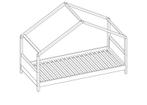 Wit massief houten huisbed voor kinderen 95x206 cm - Incl..., Kinderen en Baby's, Kinderkamer | Bedden, Ophalen of Verzenden, Nieuw