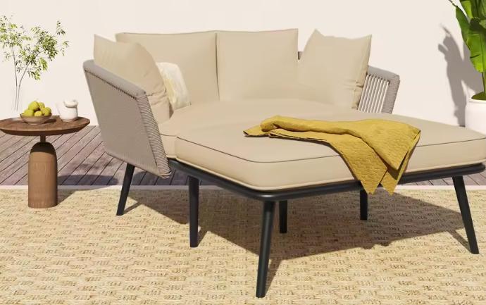 Comfortabele Tuinbank met Kussens voor Balkon en Terras, Tuin en Terras, Tuinbanken, Nieuw, Verzenden