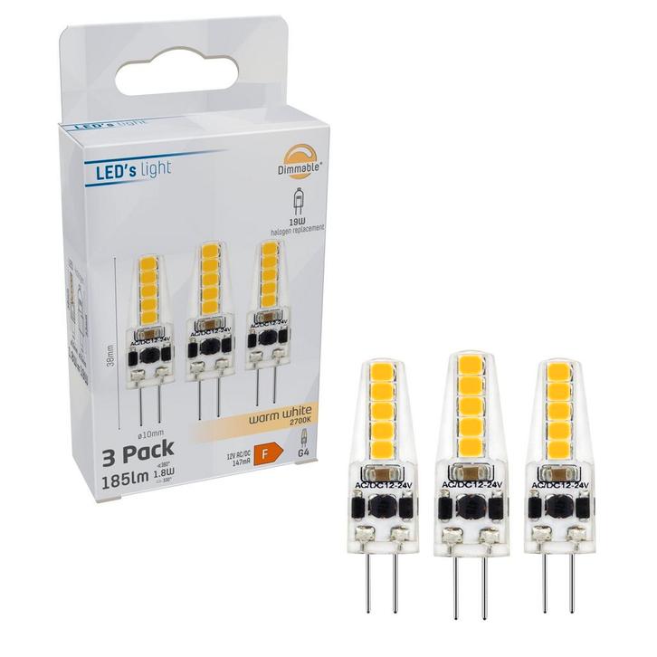 LED Capsule G4 185 lumen - 1,8W - Warmwit 2700K - 12V - Dimb, Huis en Inrichting, Lampen | Overige, Nieuw, Verzenden