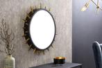 Extravagante spiegel ABSTRACT 66cm zwart goud met, Huis en Inrichting, Woonaccessoires | Spiegels, Nieuw, Ophalen of Verzenden
